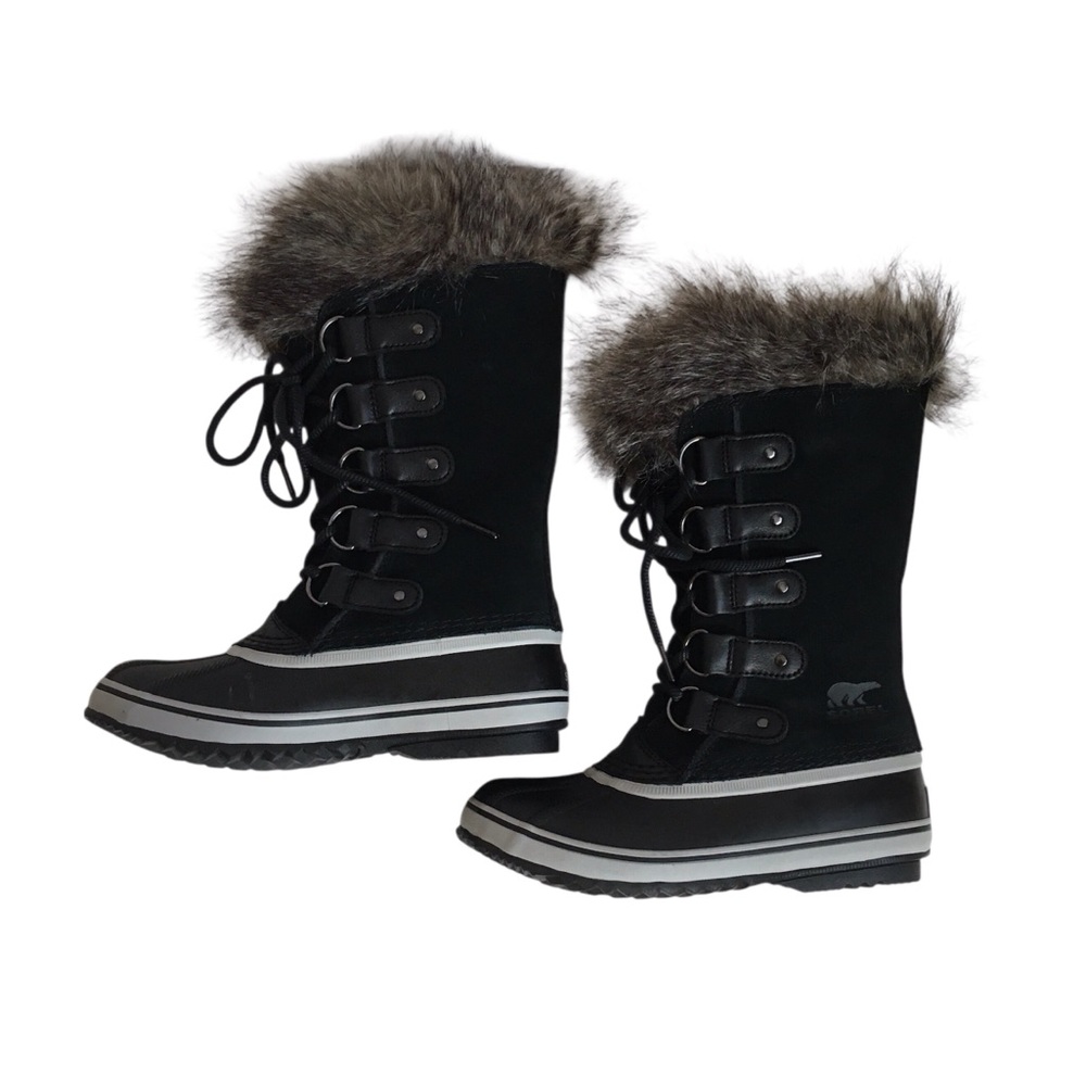 NIB Sorel Joan of Arctic Winter Boots, Black, Women's 6 - Picture 2 of 9